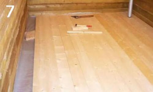 Черновой пол в деревянном доме. 06 Черновой пол в деревянном доме. 06