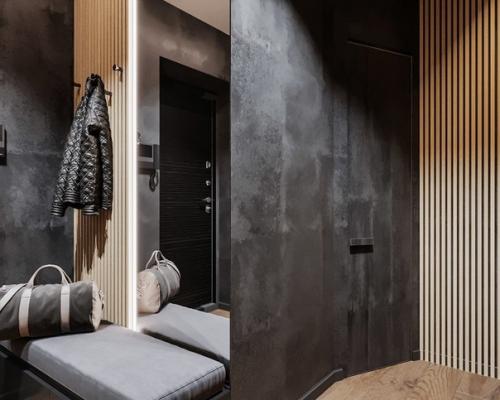 Стильный брутальный дизайн прихожей. 03