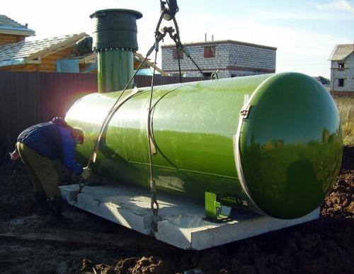 Установка газгольдера на даче. 02 Установка газгольдера на даче. 02