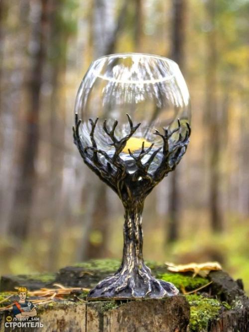 Креативный бокал для вина Остoв Дерeва. 04