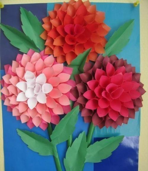 Мастер-класс Георгины автор: Наталья Писарева. 07