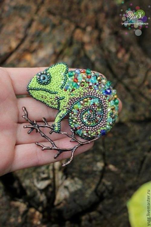 Бисерные броши разных авторов. 01