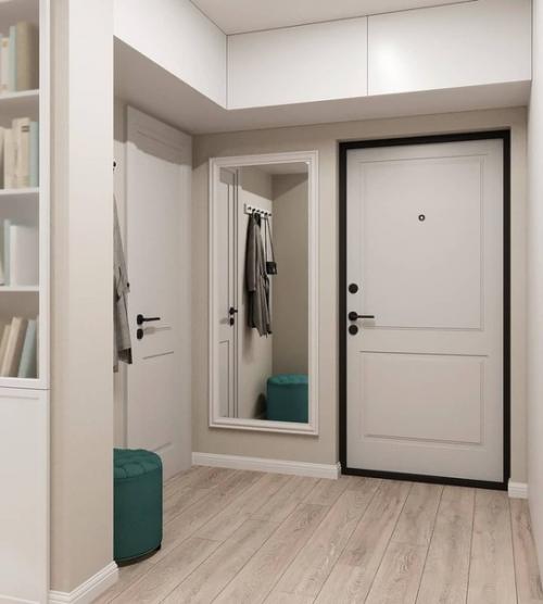 Очень нежный и уютный проект квартиры с зеленым акцентом. 08