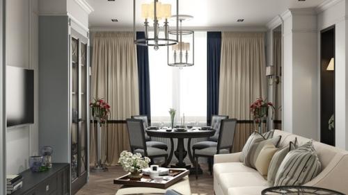 Фрагмент гостиной в современном стиле. 02