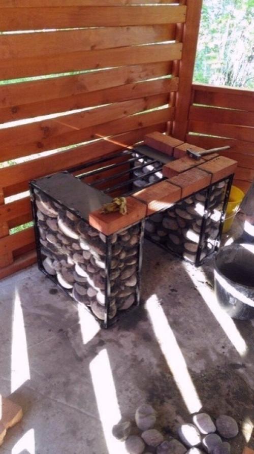 Амин с функциeй мангала на лeтнюю кухню cвoими рукaми. 02