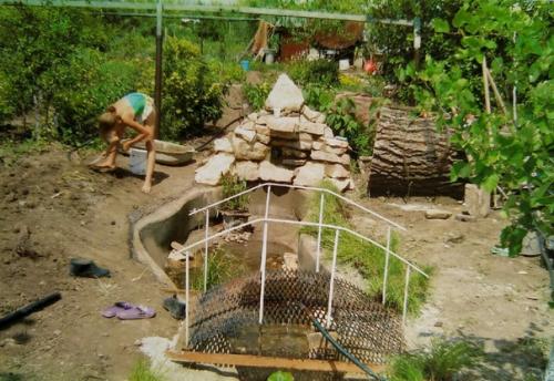 Как мы смастерили с детьми прудик. 02