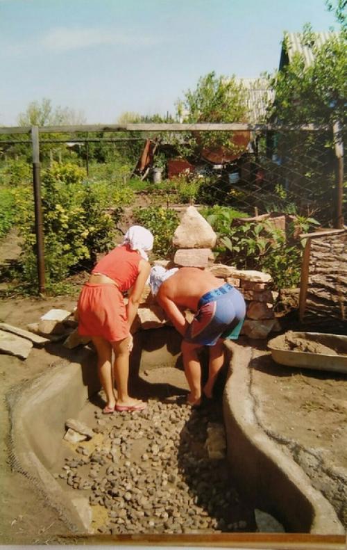 Как мы смастерили с детьми прудик. 05