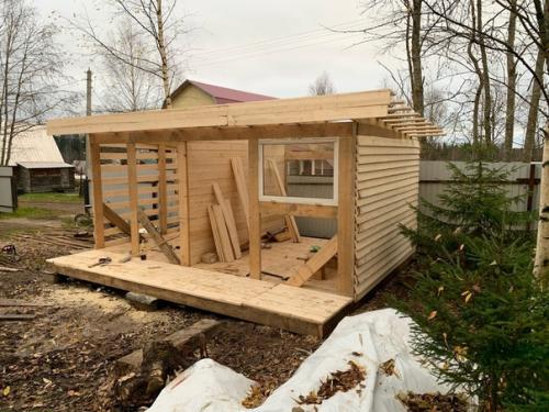 Из архива: 2 в 1 дровенник и бытовочка не судите строго делала в первый раз. 03