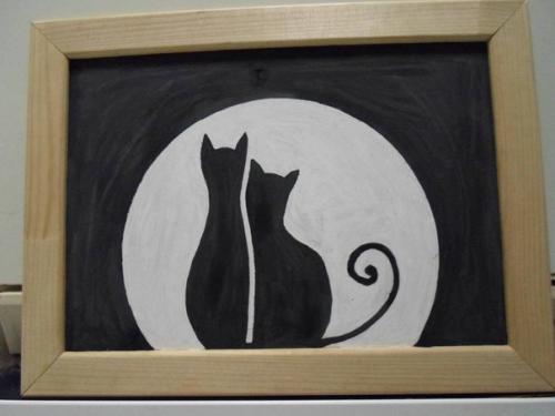 Черно-белое панно.  В работе мы используем черную и белую фасоль (мелкую. 01