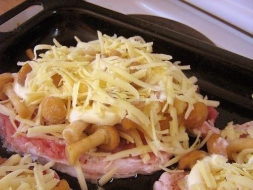 Мясо по-купечески с грибами. 05