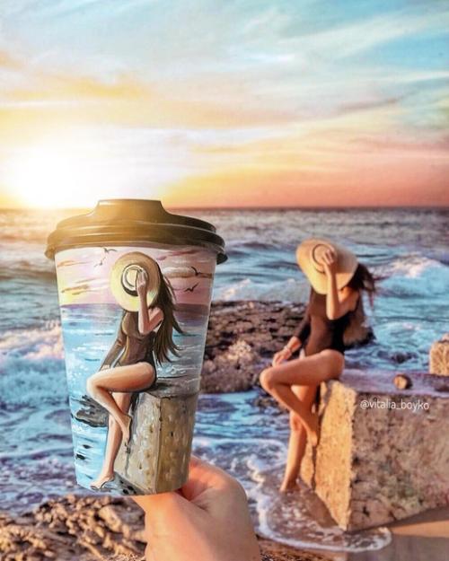 Потрясающий дуэт рисунка и фото! 03