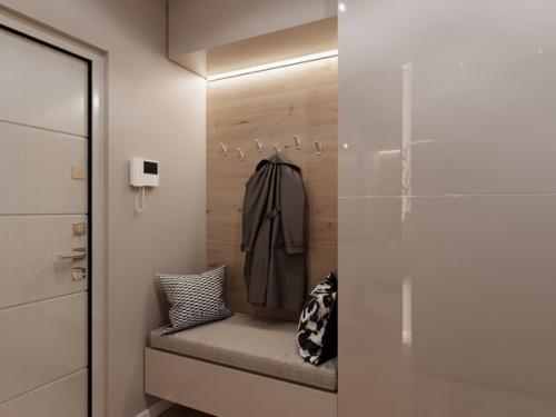 Теплый дизайн прихожей. 01